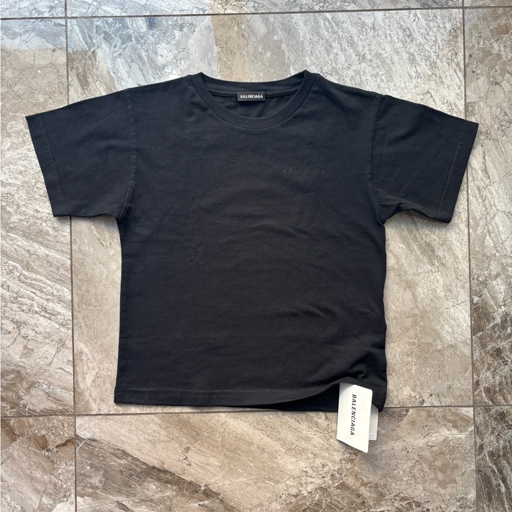Balenciaga Kids Black Short Sleeve Tee